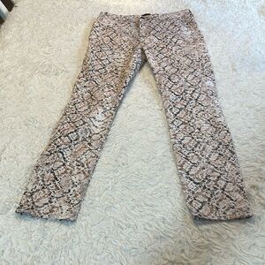 7 for All Mankind Jen 7 Faux Snakeskin Ankle Skinny Jeans 6